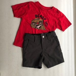 Volcom Frickin snt static shorts and t shirt bundle